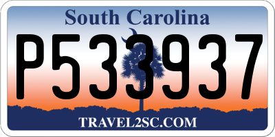 SC license plate P533937