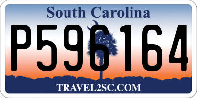 SC license plate P596164