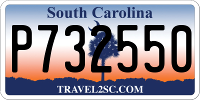 SC license plate P732550