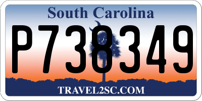 SC license plate P738349