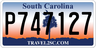 SC license plate P747127