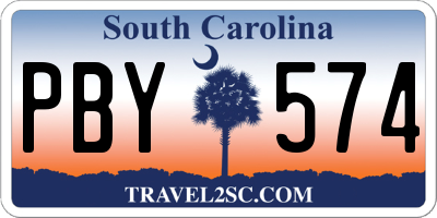 SC license plate PBY574