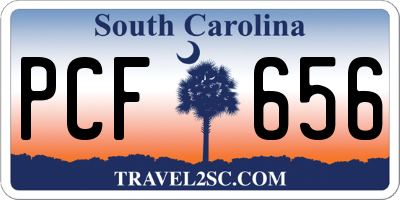 SC license plate PCF656