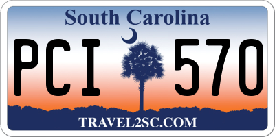 SC license plate PCI570