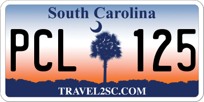 SC license plate PCL125