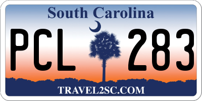 SC license plate PCL283