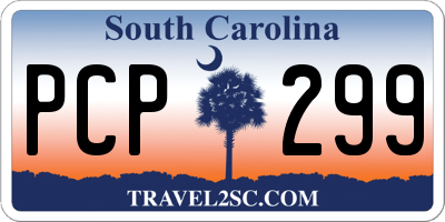 SC license plate PCP299