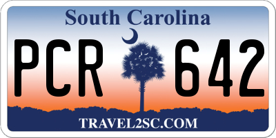 SC license plate PCR642