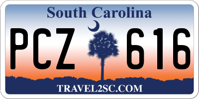 SC license plate PCZ616