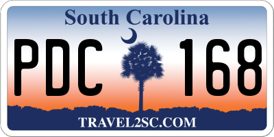 SC license plate PDC168