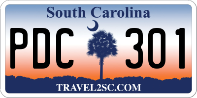 SC license plate PDC301