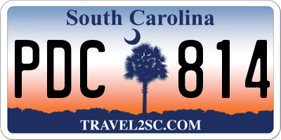 SC license plate PDC814