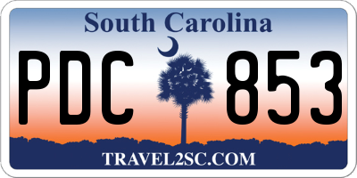 SC license plate PDC853