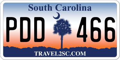 SC license plate PDD466