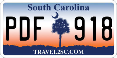 SC license plate PDF918