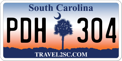 SC license plate PDH304