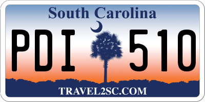 SC license plate PDI510