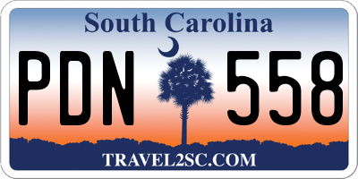 SC license plate PDN558