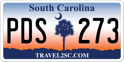 SC license plate PDS273