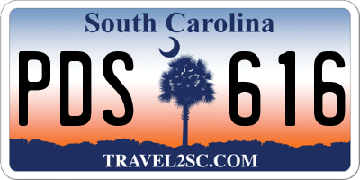 SC license plate PDS616