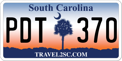 SC license plate PDT370