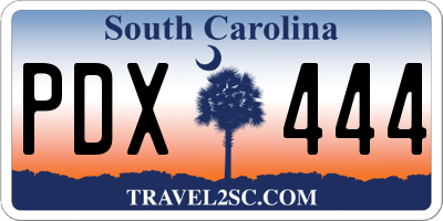 SC license plate PDX444