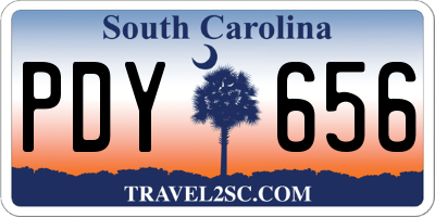 SC license plate PDY656