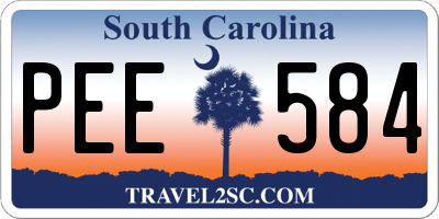 SC license plate PEE584