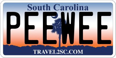 SC license plate PEEWEE