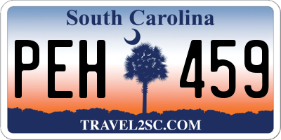 SC license plate PEH459
