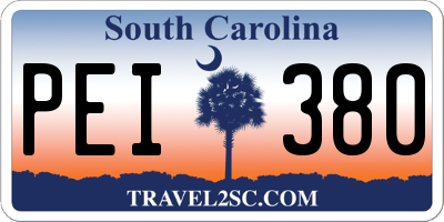 SC license plate PEI380