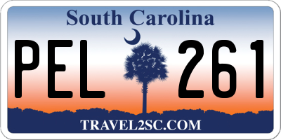 SC license plate PEL261