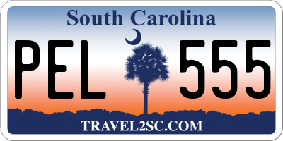 SC license plate PEL555