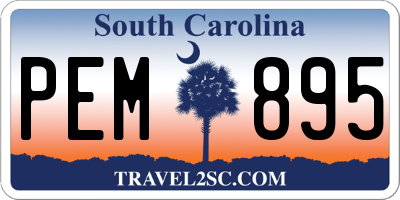 SC license plate PEM895