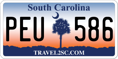 SC license plate PEU586