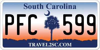 SC license plate PFC599