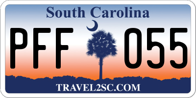 SC license plate PFF055