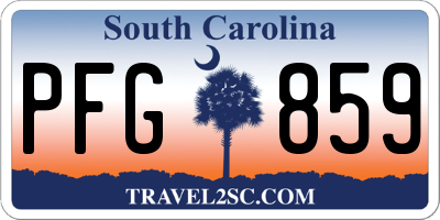 SC license plate PFG859