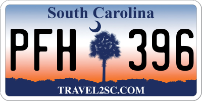 SC license plate PFH396