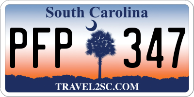 SC license plate PFP347