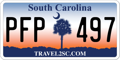 SC license plate PFP497