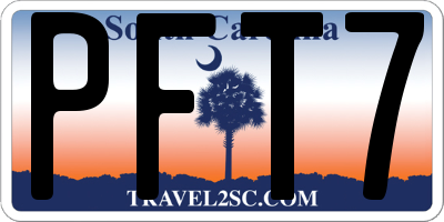 SC license plate PFT7