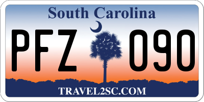 SC license plate PFZ090