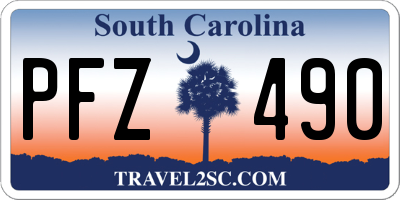 SC license plate PFZ490