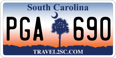 SC license plate PGA690