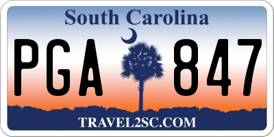 SC license plate PGA847
