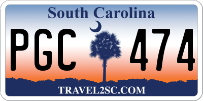 SC license plate PGC474