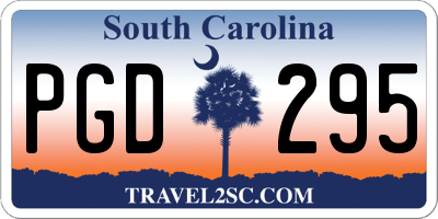 SC license plate PGD295
