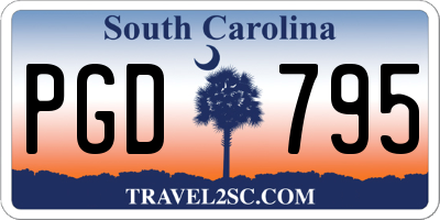 SC license plate PGD795