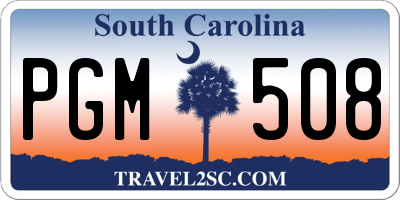 SC license plate PGM508